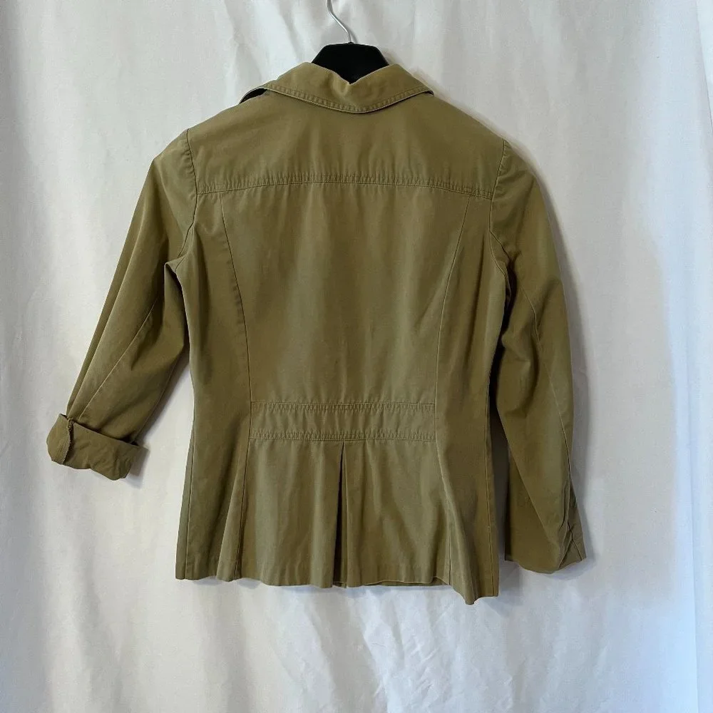 🇺🇸 3 for $12 🇺🇸 NY & Co Army Green Utility Cargo Pocket Jacket Small - Picture 3 of 4
